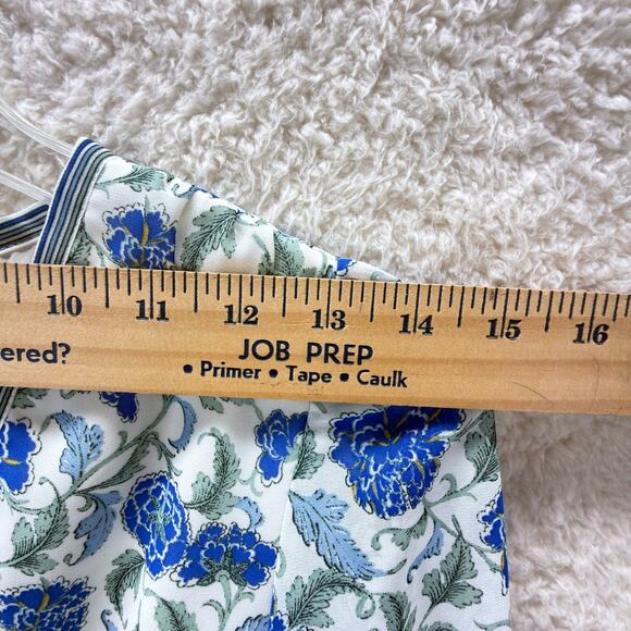 Max Studio Floral Print Mini Dress Size S Smoked Waist V-Neck Long Sleeve Boho - Picture 5 of 13